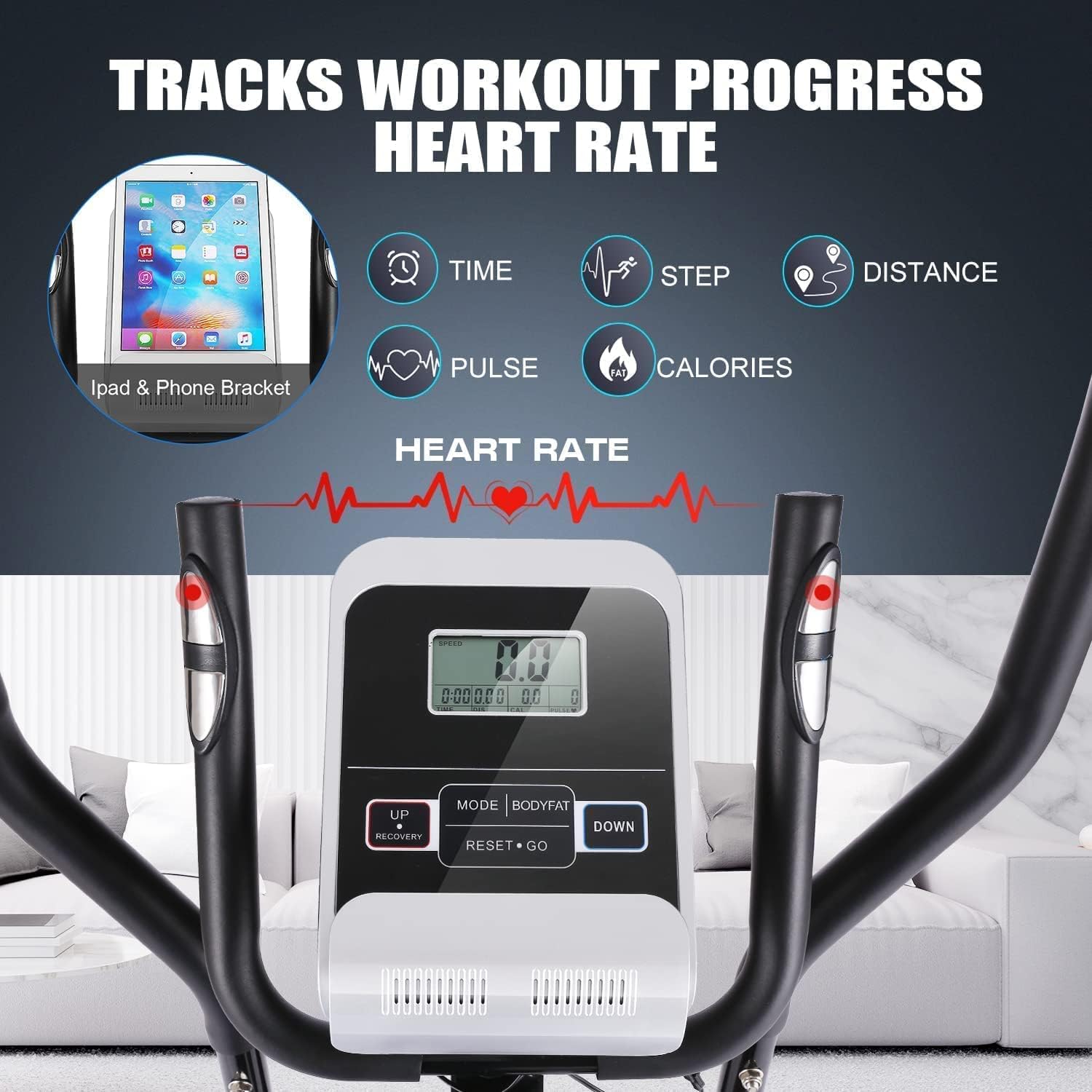 FUNMILY&nbsp;Elliptical&nbsp;Machine,&nbsp;Elliptical&nbsp;Trainer&nbsp;Cross&nbsp;Trainer&nbsp;with&nbsp;10/16&nbsp;Levels&nbsp;of&nbsp;Magnetic&nbsp;Resistance,&nbsp;Enhanced&nbsp;LCD&nbsp;Monitor,&nbsp;Heart&nbsp;Rate&nbsp;Sensor,&nbsp;APP&nbsp;&&