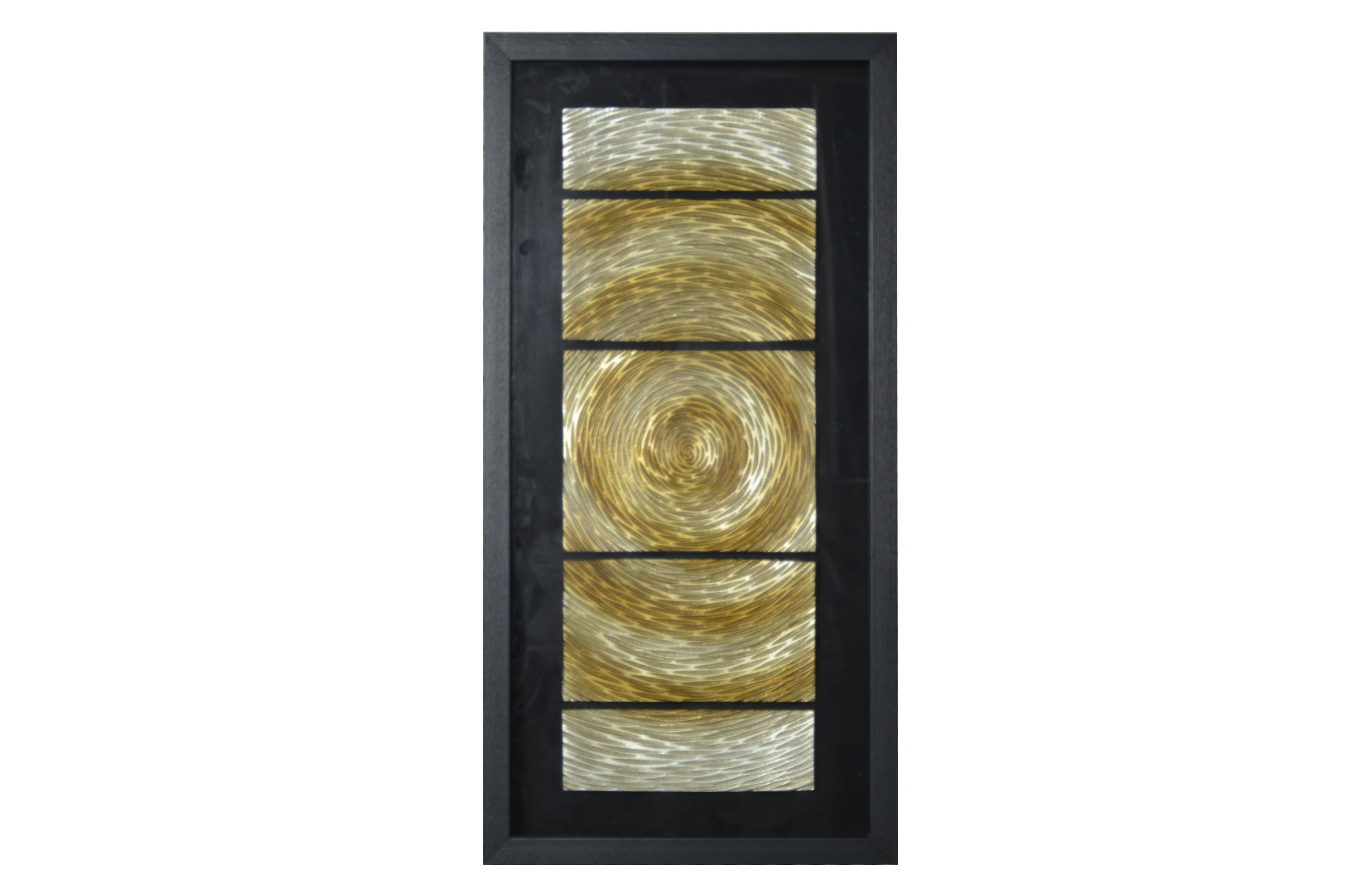 15x22 x 2x22 x 16x22 Black and Gold Glass - Shadow Box