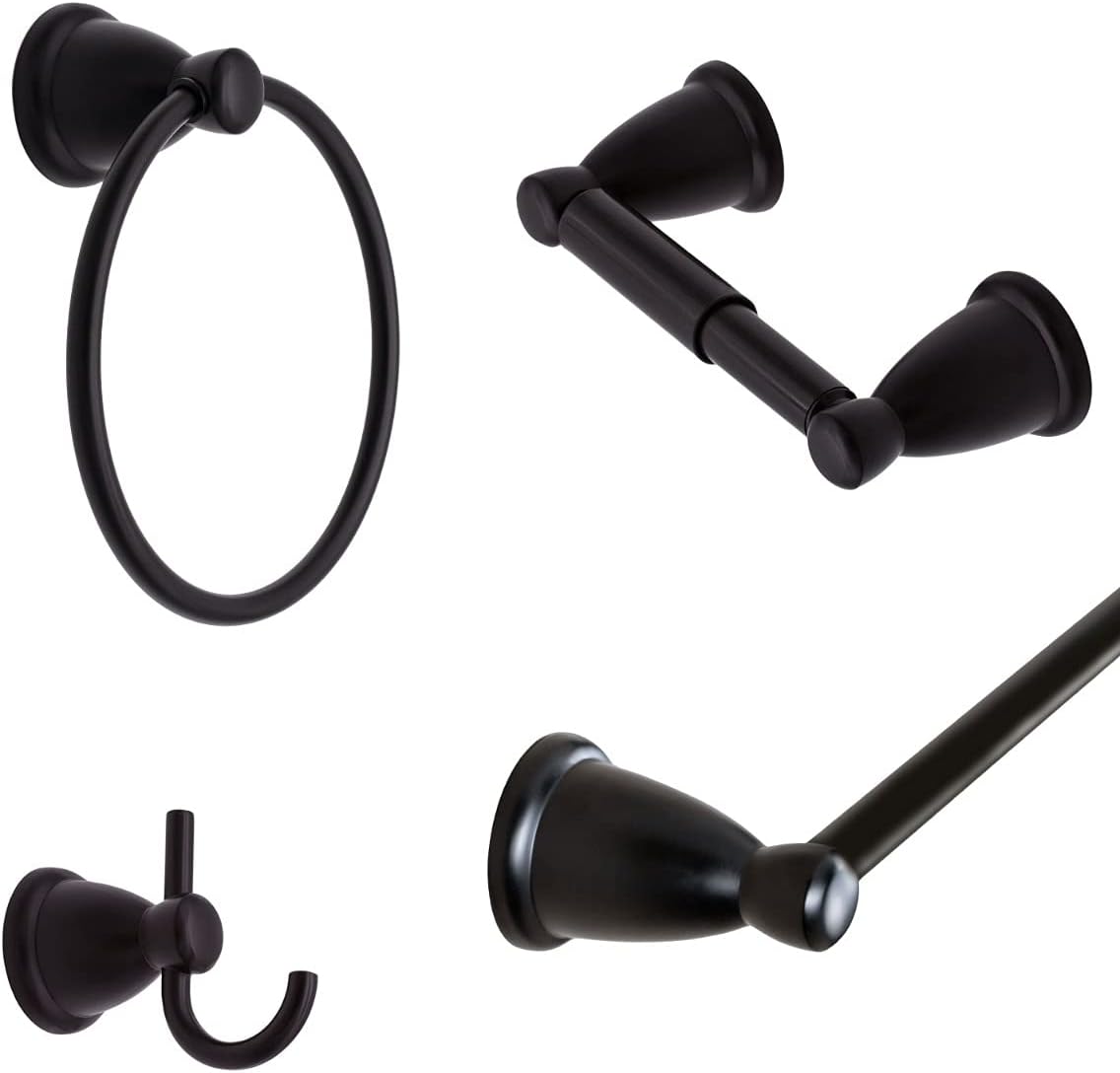 Bennington East Bay 4-Piece Bathroom Hardware Accessory Set with 24