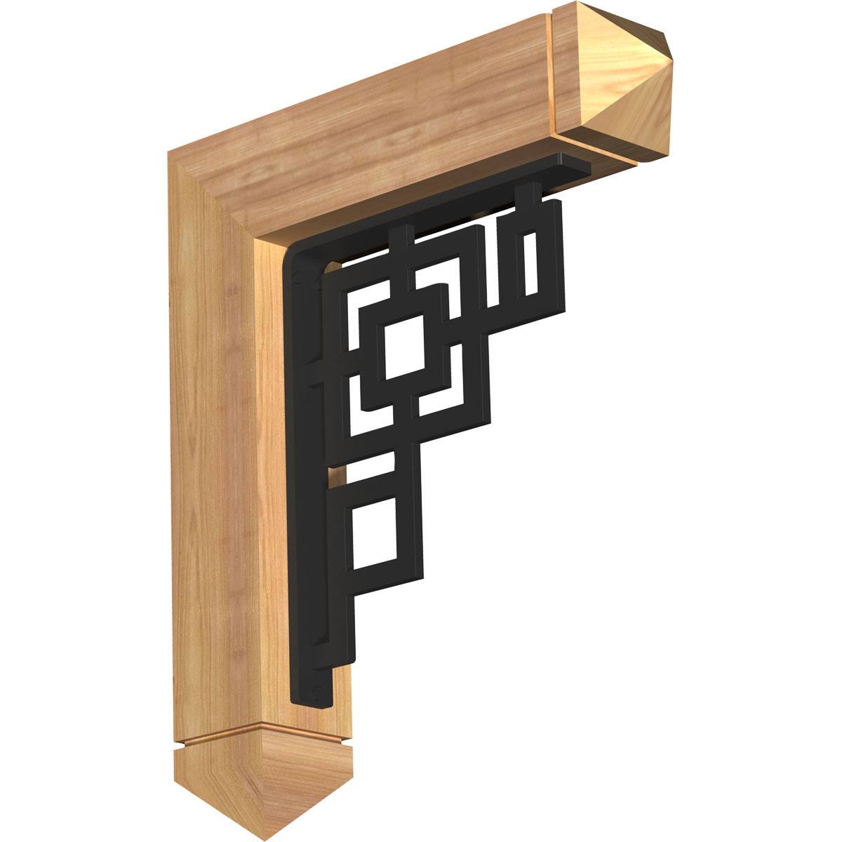 3 1/2 inchw x 20 inchd x 23 inchh Eris Arts u0026 Crafts Ironcrest Smooth BRACKET, Western Red Cedar (1 1/2 inchw x 12 inchd x 1