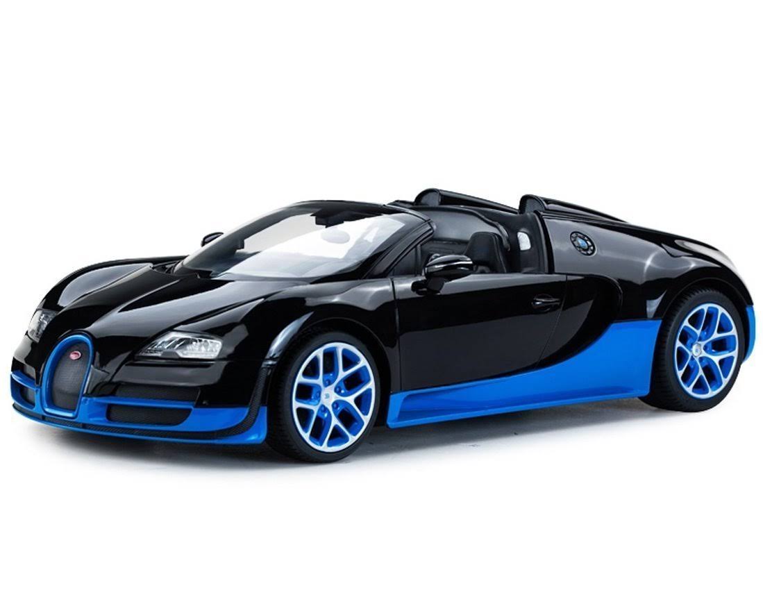 Radio Remote Control 1/14 Bugatti Veyron 16.4 Grand Sport Vitesse Licensed RC Model Car (Black/Blue)