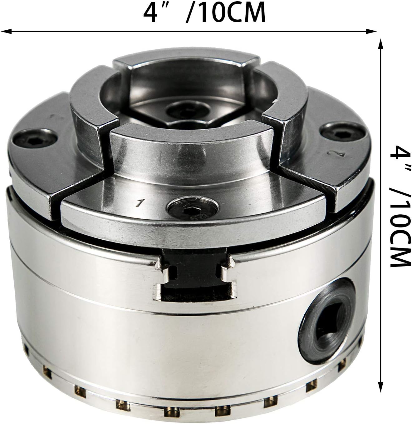 BestEquip Lathe Chuck 4-inch Woodturning Chuck 4 Jaws 1inch x 8TPI Thread Lathe Chucks Set Nova Lathe Chuck Wood Lathe Bowl Chuck with Set of Quality Accessories Bevel Gear and A Case for Woodworking