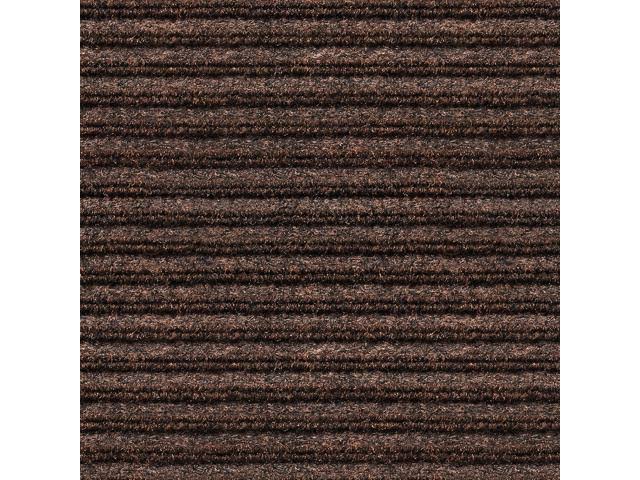 Indoor/Outdoor Double-Ribbed Carpet Runner with Skid-Resistant Rubber Backing - Bittersweet Brown - 3' x 10'