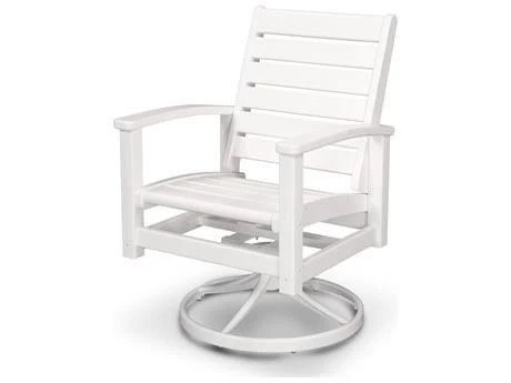 POLYWOOD 1930-12sa Signature Swivel Rocker Chair in Textured Black / Sand