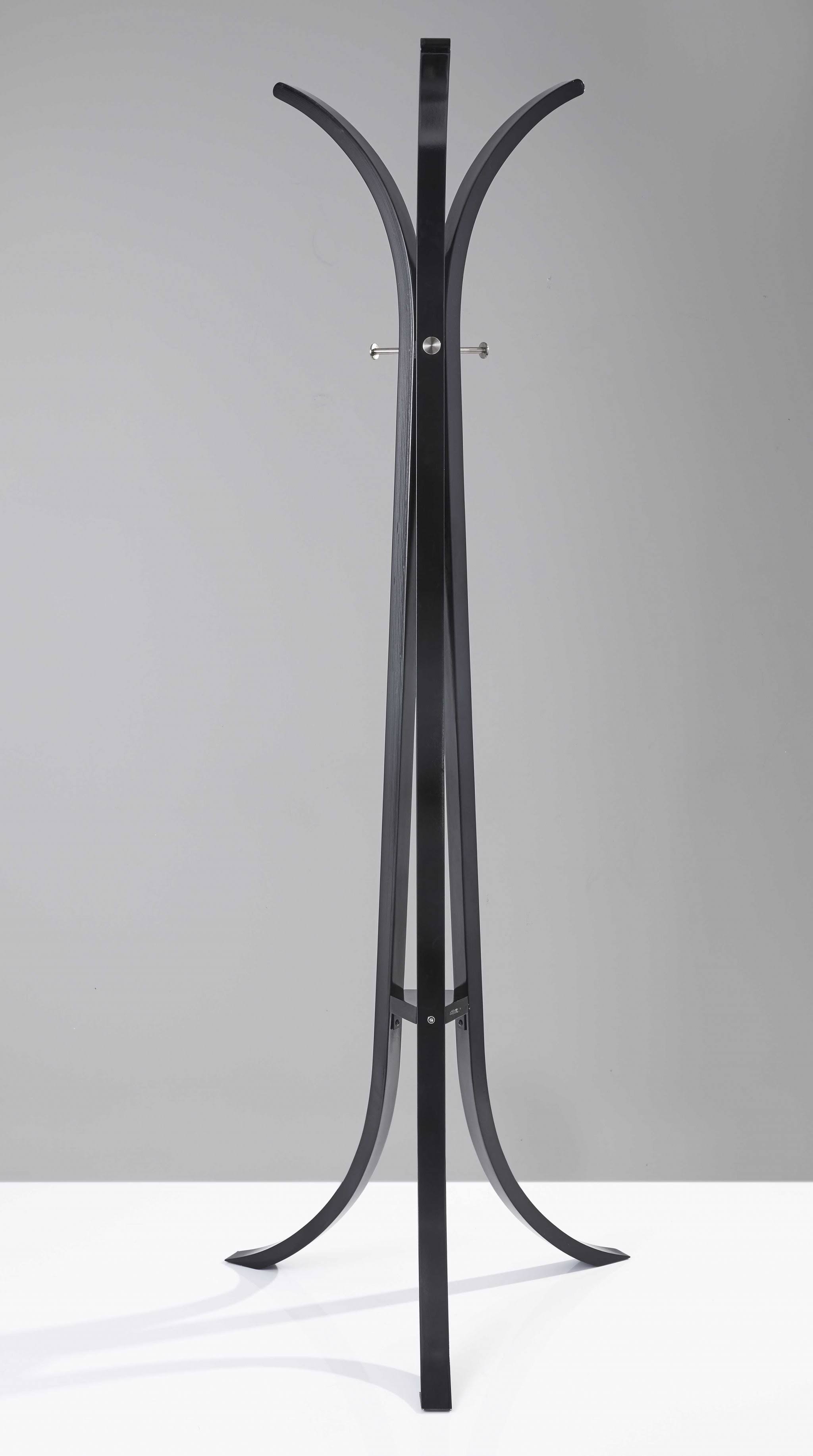 24x22 x 24x22 x 72x22 Black Black Wood Coat Rack