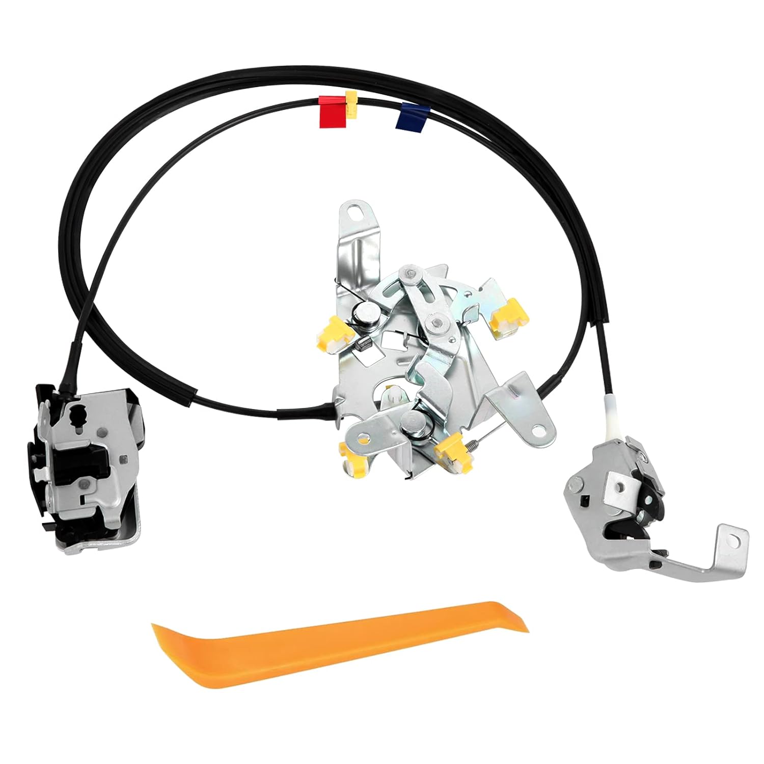 Left Driver Side Rear Door Lock Latch & Cable | Compatible with Ford F250 F350 F450 F550 Super Duty 1999-2007 | Upper and Lower Latches Assembly | Replace # 6C3Z-28264A01-A (Left Driver Side, 1) Pack of 2