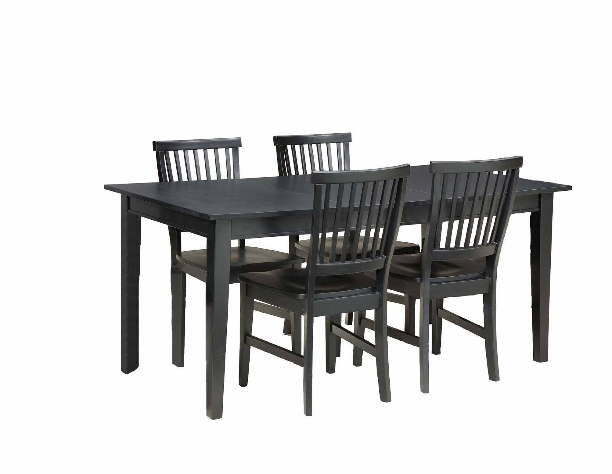 Home Styles Arts and Crafts 5 Piece Dining Set, Black