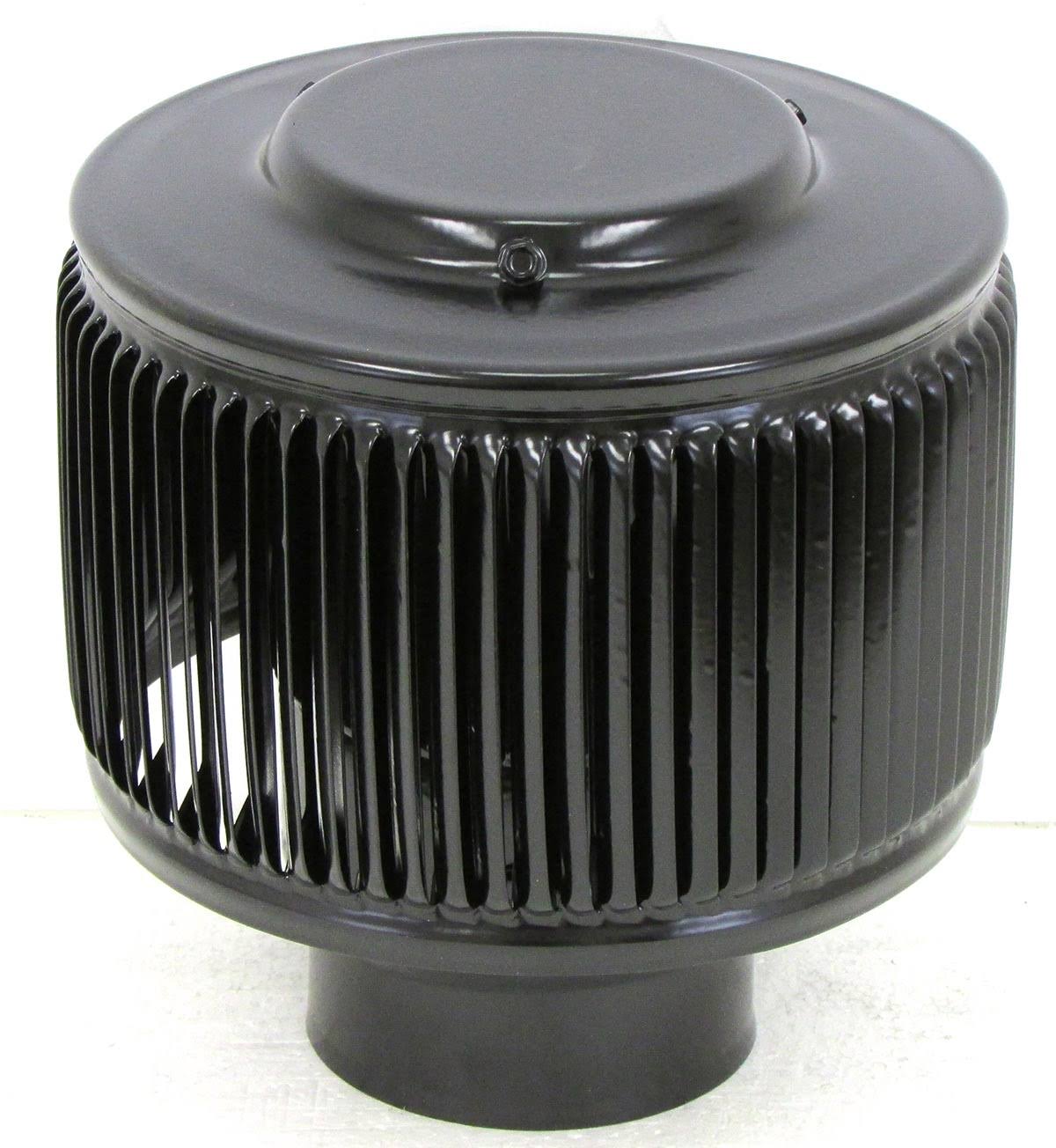 Active VENTILATION, Aura Vent, 4 in. Diameter, with Adapter for 3 in. Diameter PVC PIPE, Aluminum, Powder Coated Black, AV-3-PVC