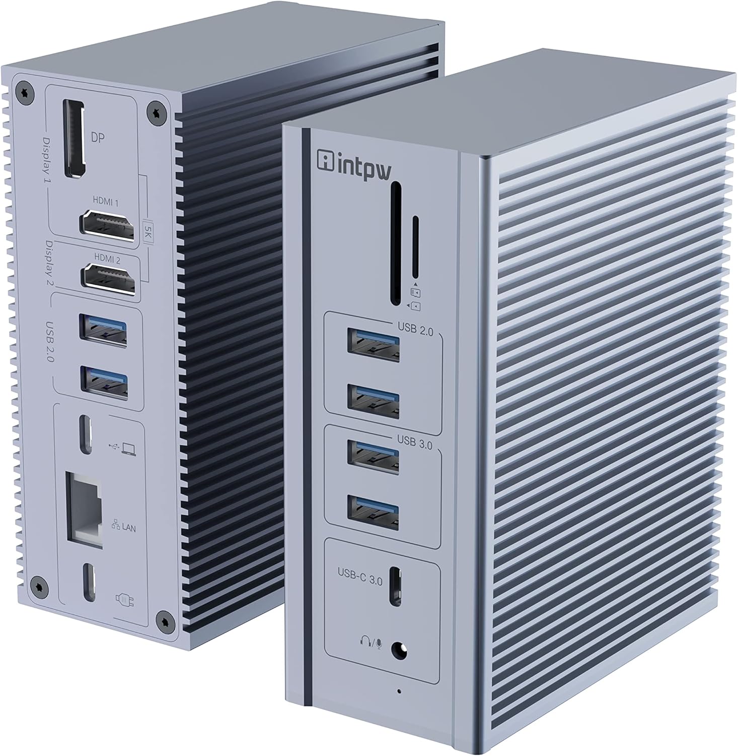 USB C Docking Station with USB-A 3.0 Compatibility - 100W Power Delivery, Dual 4K@60Hz/Single 5K@60hz Monitor Display for Mac & Windows & Chrome OS (9X USB Ports, 2X HDMI ,1x DP++, Gigabit Ethernet)