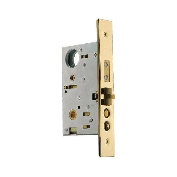 Baldwin 6320.003.RLS Right Handed Handleset and Lever Entrance Mortise Lock with 2-1/2-Inch Backset, Lifetime Polished Brass