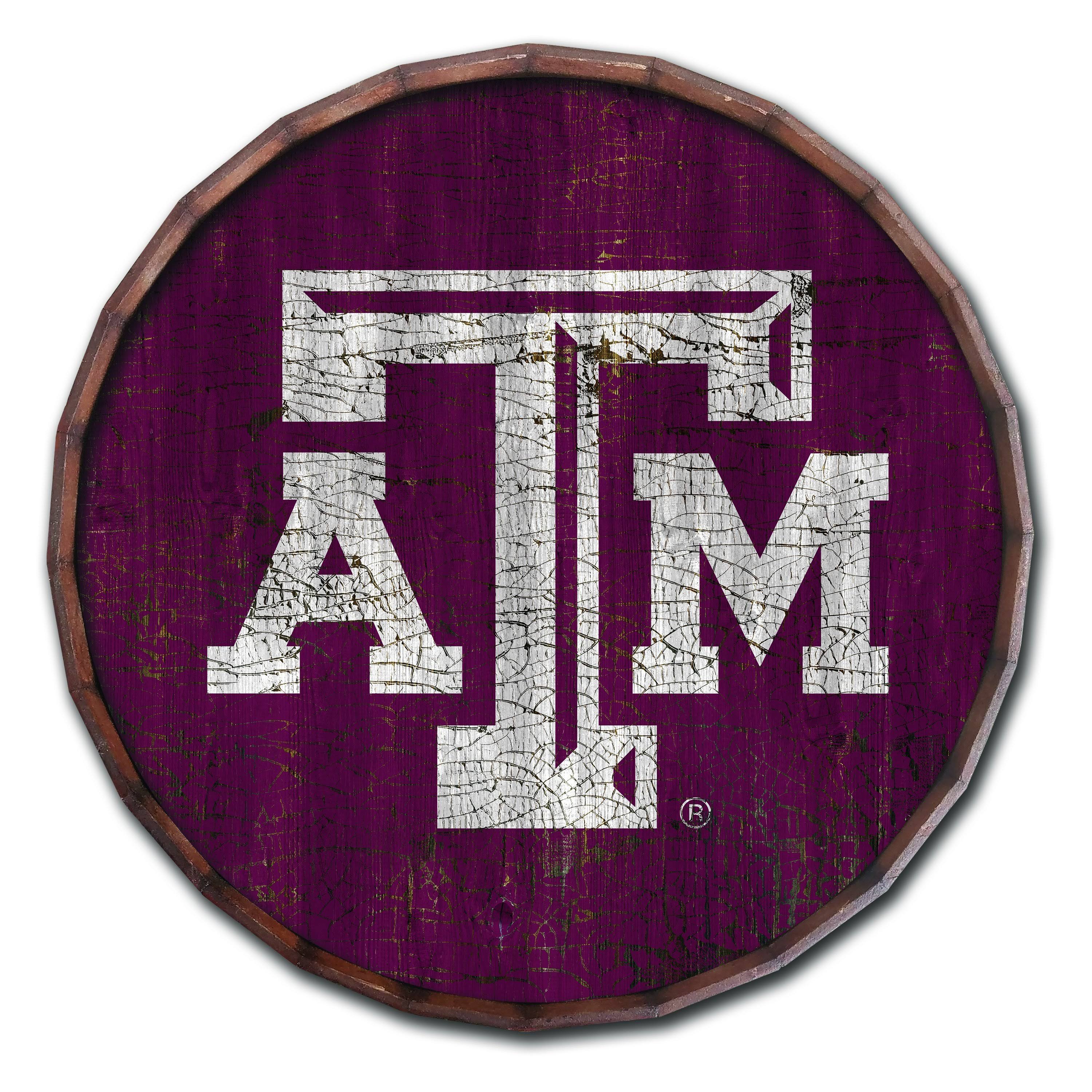 Texas Au0026M Aggies Cracked Color 24x22 Barrel Top