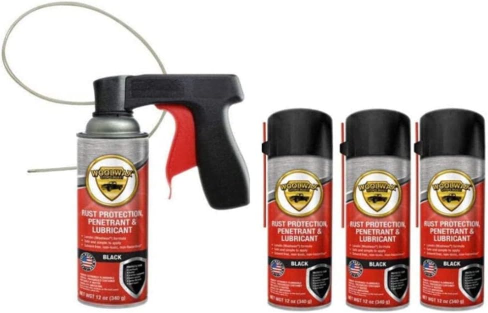 woolwax 4 Spray Can Undercoating Kit. Black Pack of 2