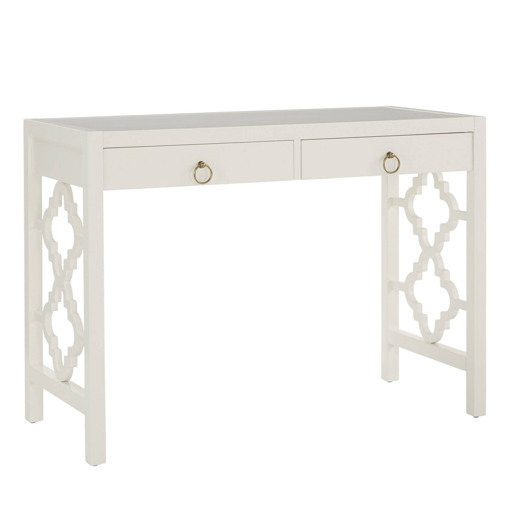 Fachnan 2 Drawer Writing Desk White - Inspire Q