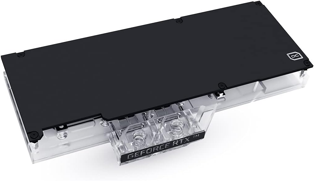 Alphacool Eisblock Aurora GPX-N GPU Water Block & Backplate, RTX 3080/3090 (XC3 Ultra Gaming), D-RGB, Nickel/Plexi