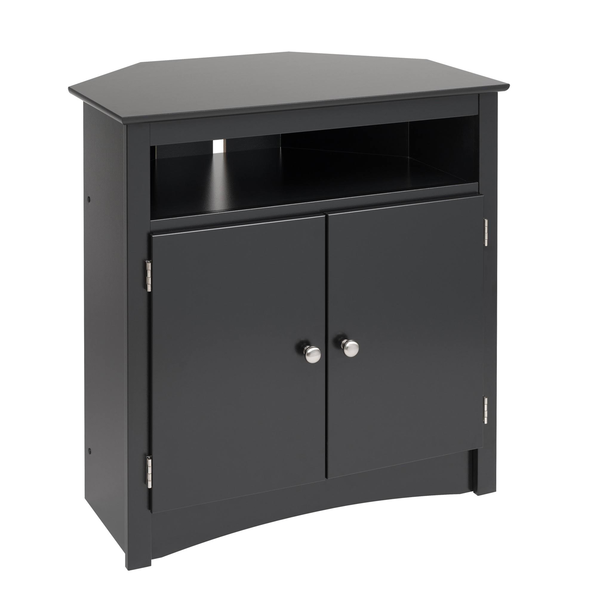 Tall Corner TV Cabinet Black - Prepac