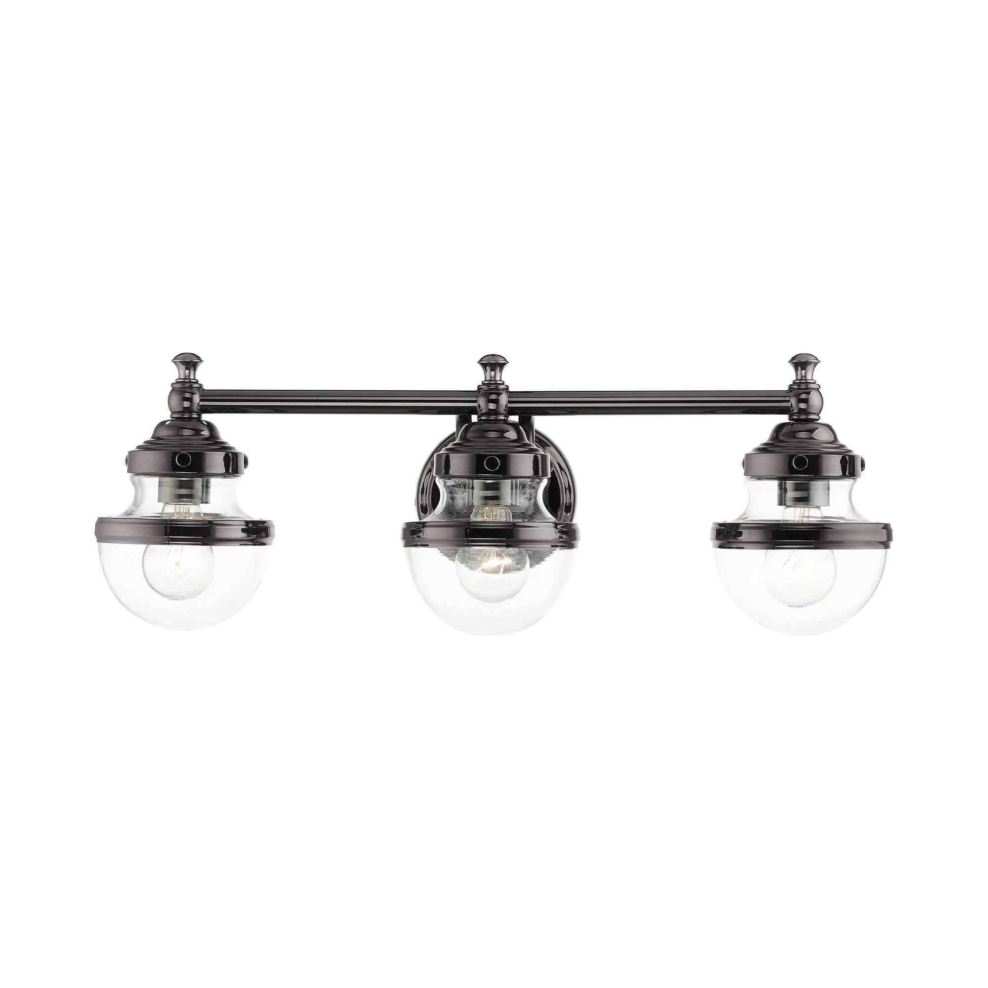 Livex Lighting 17413-46 Oldwick - 3 Light Bath Vanity Polished Black