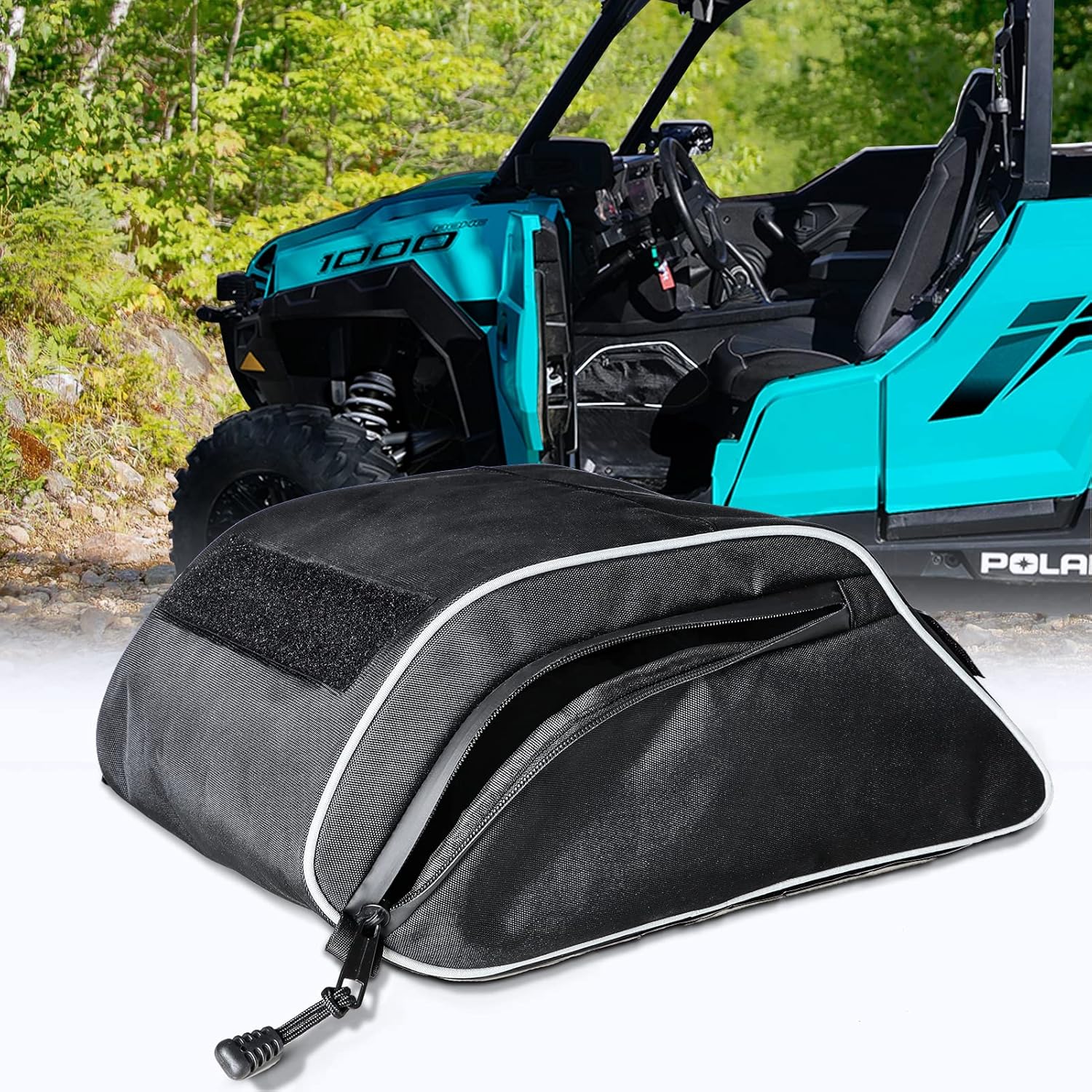 DING.PAI UTV Center Console Storage Bag Polaris General Accessories Compatible with Polaris General 1000/1000-4 2016-2021 (Black)