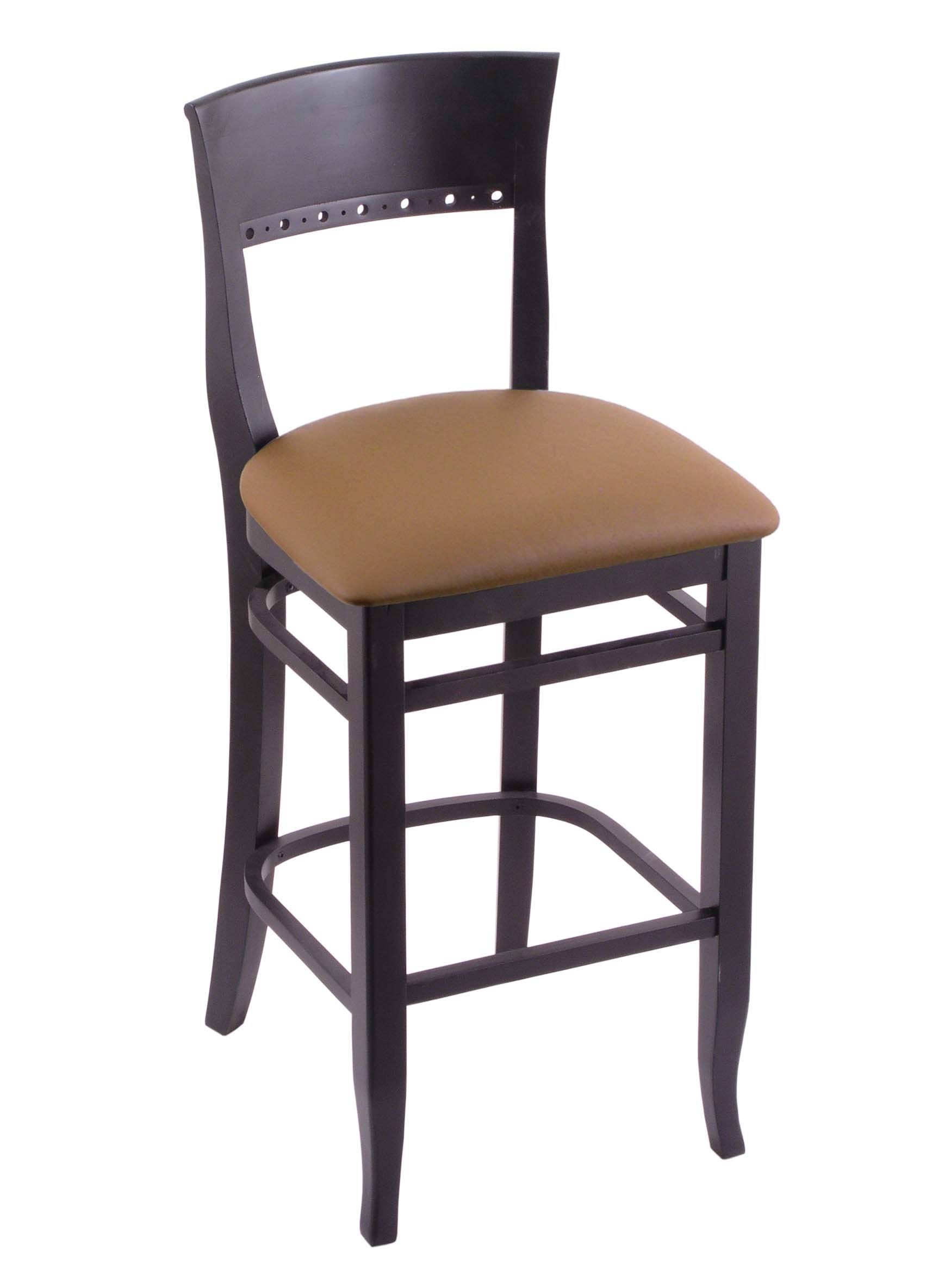 Holland Bar Stool 3160 30x22 Stool with Black Finish, Allante Beechwood Seat