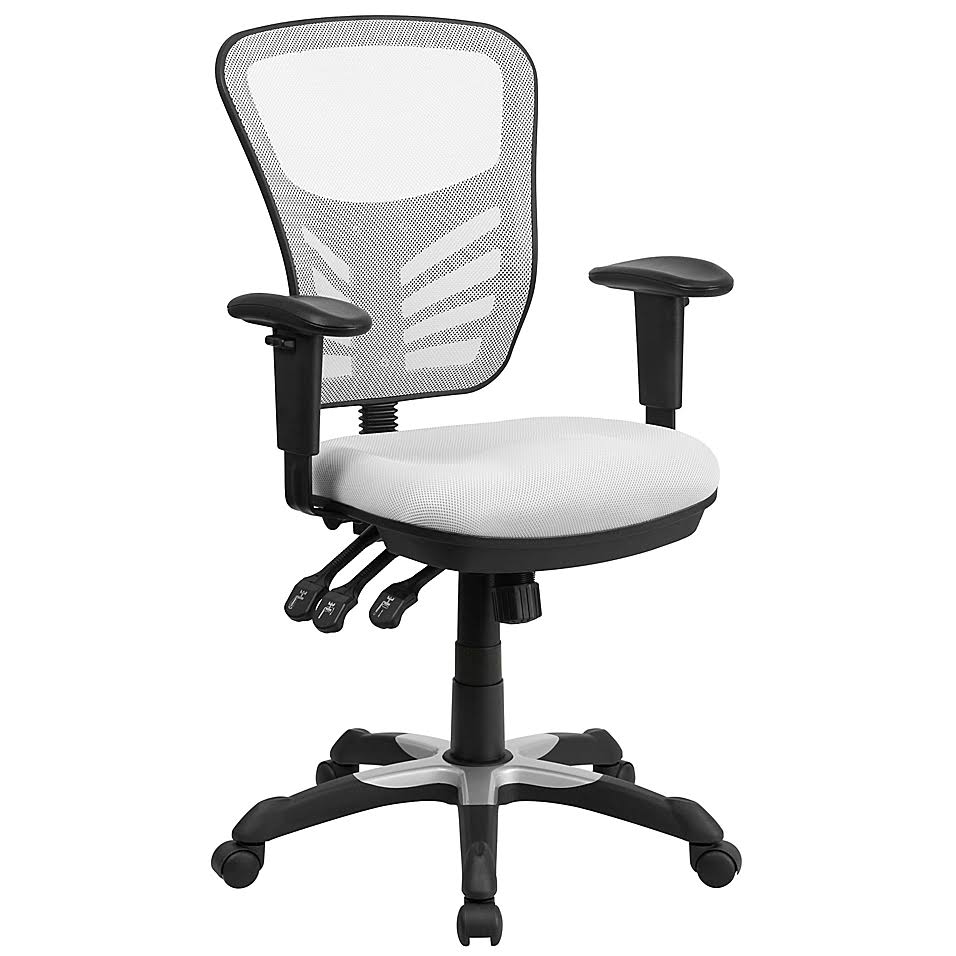 Flash Furniture Mid-Back Mesh Chair in White
