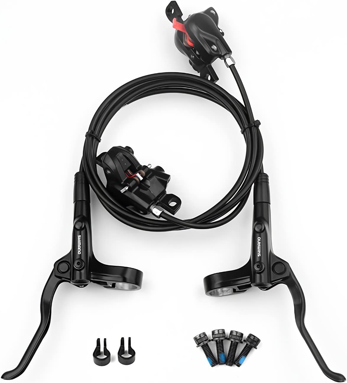 YEENOR MT200 MTB Hydraulic Disc Brake Set, Left Front 800mm Right Rear 1400mm Aluminum Alloy Bike Bicycle Brake Fit for Shimano Mountain Bike XC Trail/e-Bike/Fat Bike Pack of 2