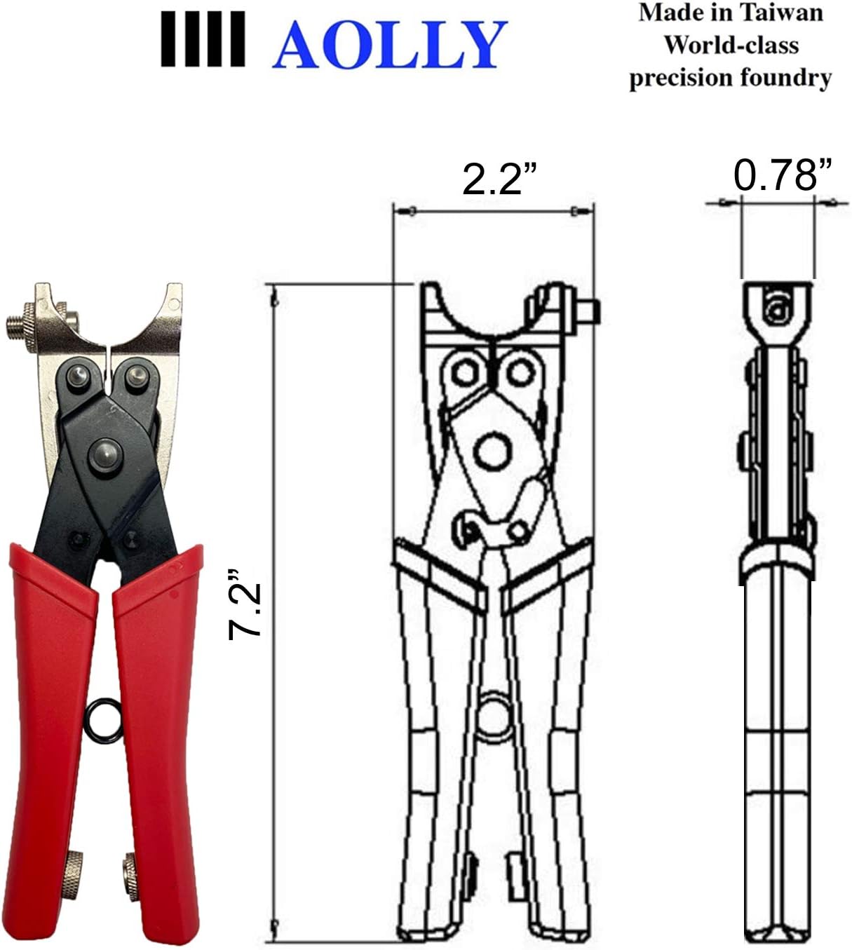 AOLLY F bnc rca Coax Coaxial Compression Crimping Tool.F/BNC/RCA Connectors Adapters. Pack of 2