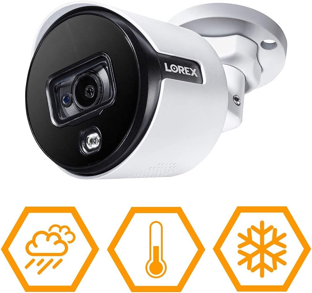Lorex 4K Ultra HD Analog Active Deterrence Add-on Security Bullet Camera with Color Night Vision