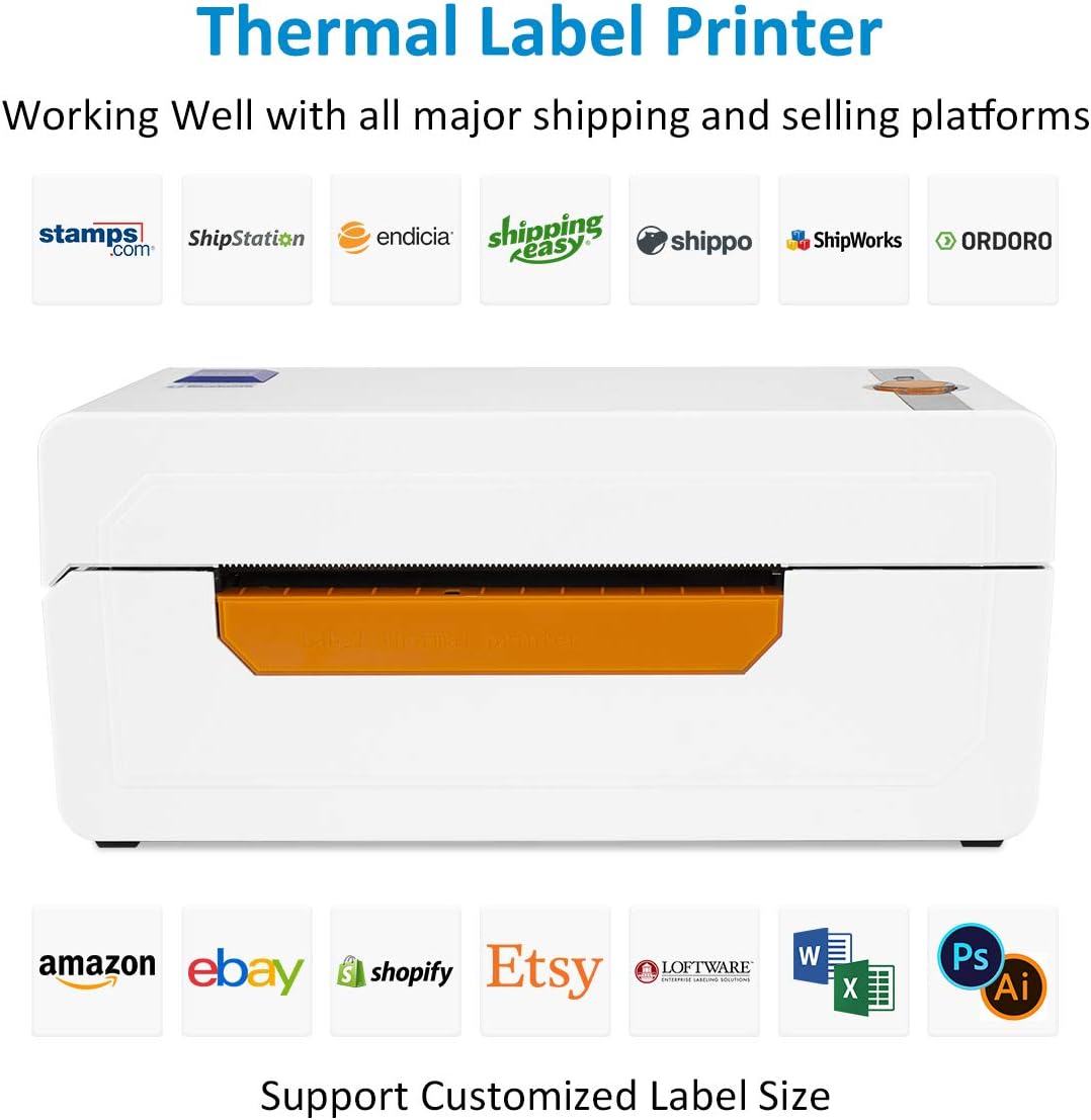 NETUM Shipping Label Printer, High-Speed 150mm/s Direct USB Thermal Barcode Printer 4&times;6 Shipping Label Printer Label Maker Machine Compatible with Ebay, Amazon, FedEx,UPS,Shopify,Etsy