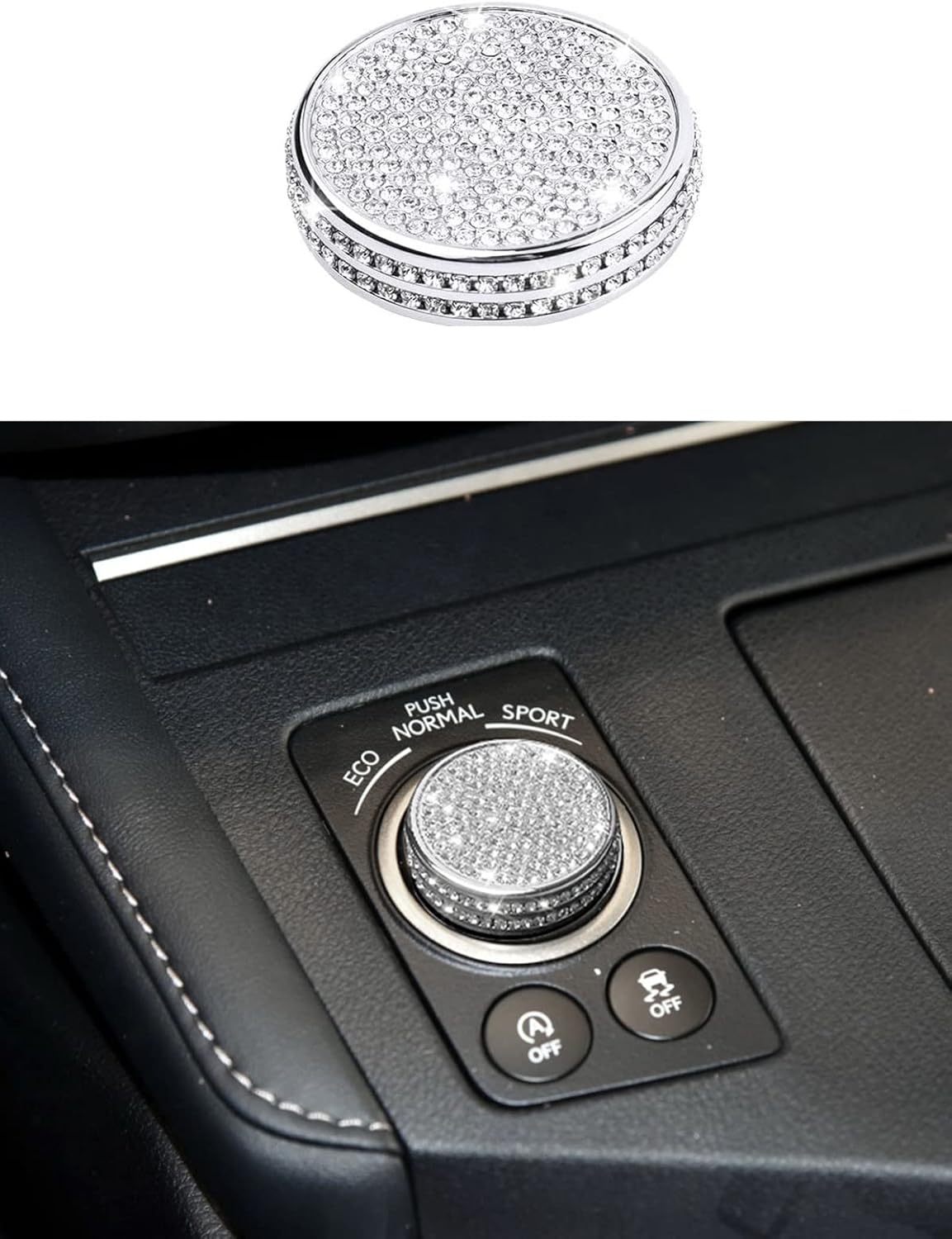 NEUZIK Bling Media iDrive Control Interior Sticker Cover Accessory Small Compatible for Lexus ES:2013-2018, GS:2013-2020