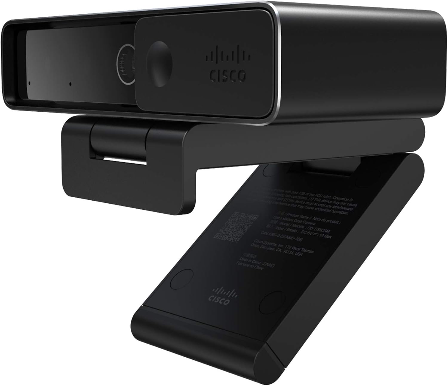 Cisco Webex Desk Camera with up to 4K Ultra HD Video, Dual Microphones, iHDR Enabled Low-Light Performance, Carbon Black, 1-Year Limited Hardware Warranty (CD-DSKCAM-C-US)