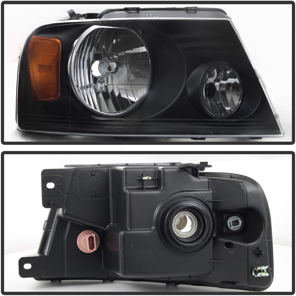 ACANII - For [Harley-Davidson Style] 2004-2008 Ford F150 06-08 Mark LT Headlights Headlamps Driver + Passenger Side