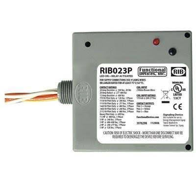 RIB023P Enclosed RELAY 20Amp 3PST 208-277Vac