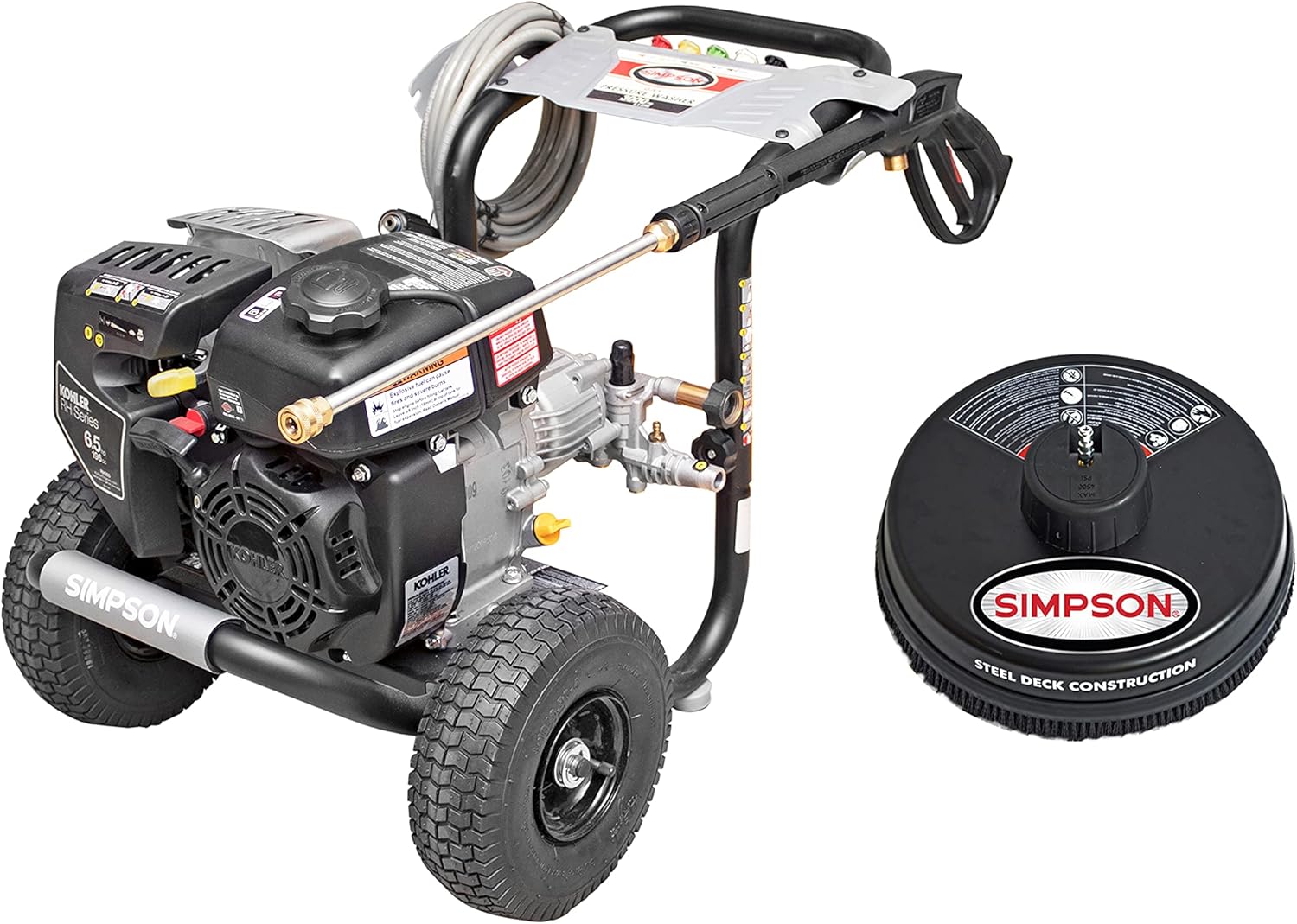 SIMPSON Cleaning MS60763-S MegaShot Gas Pressure Washer Powered by Kohler RH265 + Simpson Cleaning 80165 Universal 15
