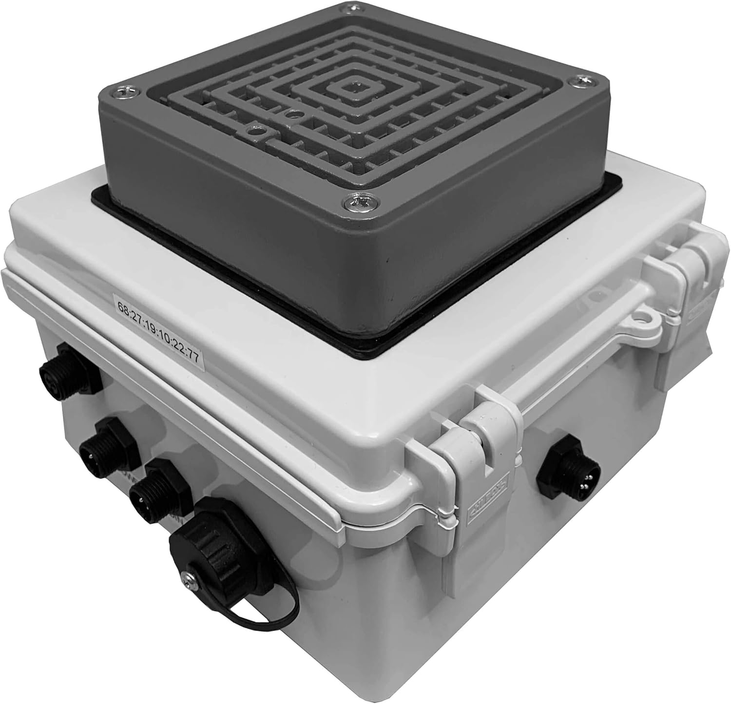 Linortek Netbell-KB-E1-C TCP/IP Network All-in-One Extra Loud Factory Warehouse Break Time Alarm Buzzer System W/Programmable Bell Timer Controller 4&rdquo; Digital Clock (2 Buzzers w/ 1 Clock)