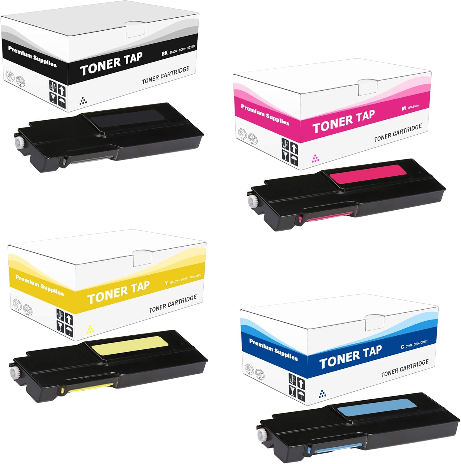 Toner Tap Remanufactured XVC400HY for Versalink C400DN C405DN C400 C400V C400N C405 C405N Replacement for 106R03512 106R03514 106R03515 106R03513 (High Yield, 4 Pack Bundle) Pack of 2