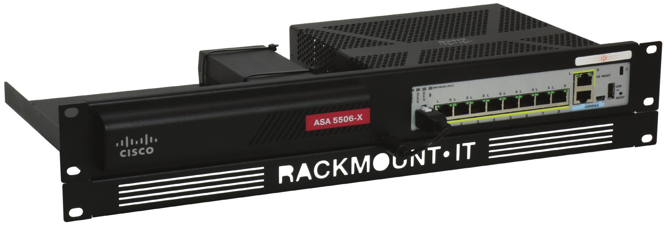 Rackmount.IT RM-CI-T8 Rack mounting kit - 2U - Jet black, RAL 9005