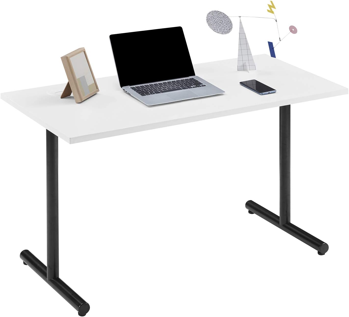 Sunon Computer Gaming Desk 48 x 24 Inch Melamine Rectangle Home Office Desk (White) Pack of 2