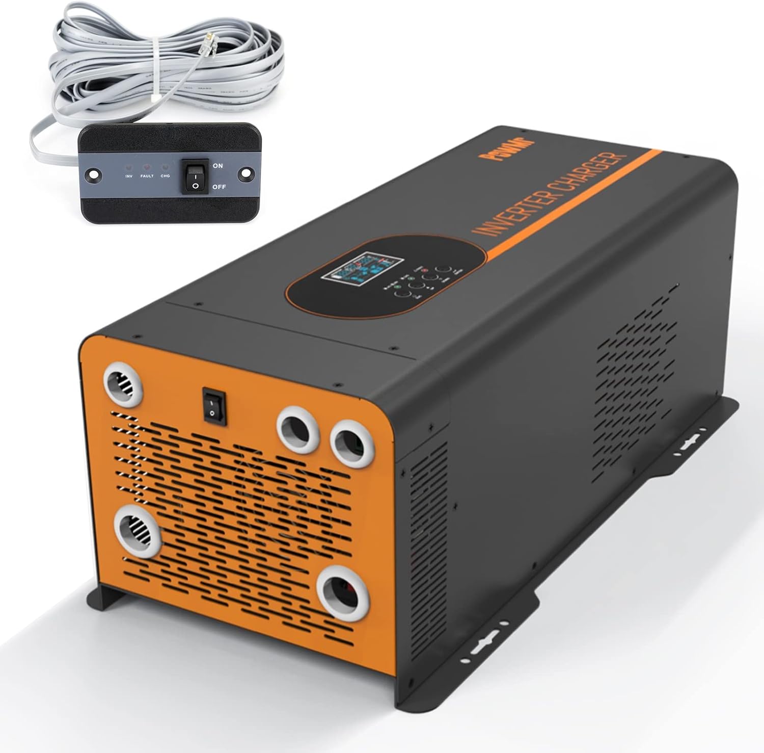 3000W Solar Inverter Pure Sine Wave 24Vdc to 110Vac, Off-Grid Power Inverter Charger 3KW Built-in MPPT Controller 60A, fit for 24V Lead Acid/ Lithium Batteries