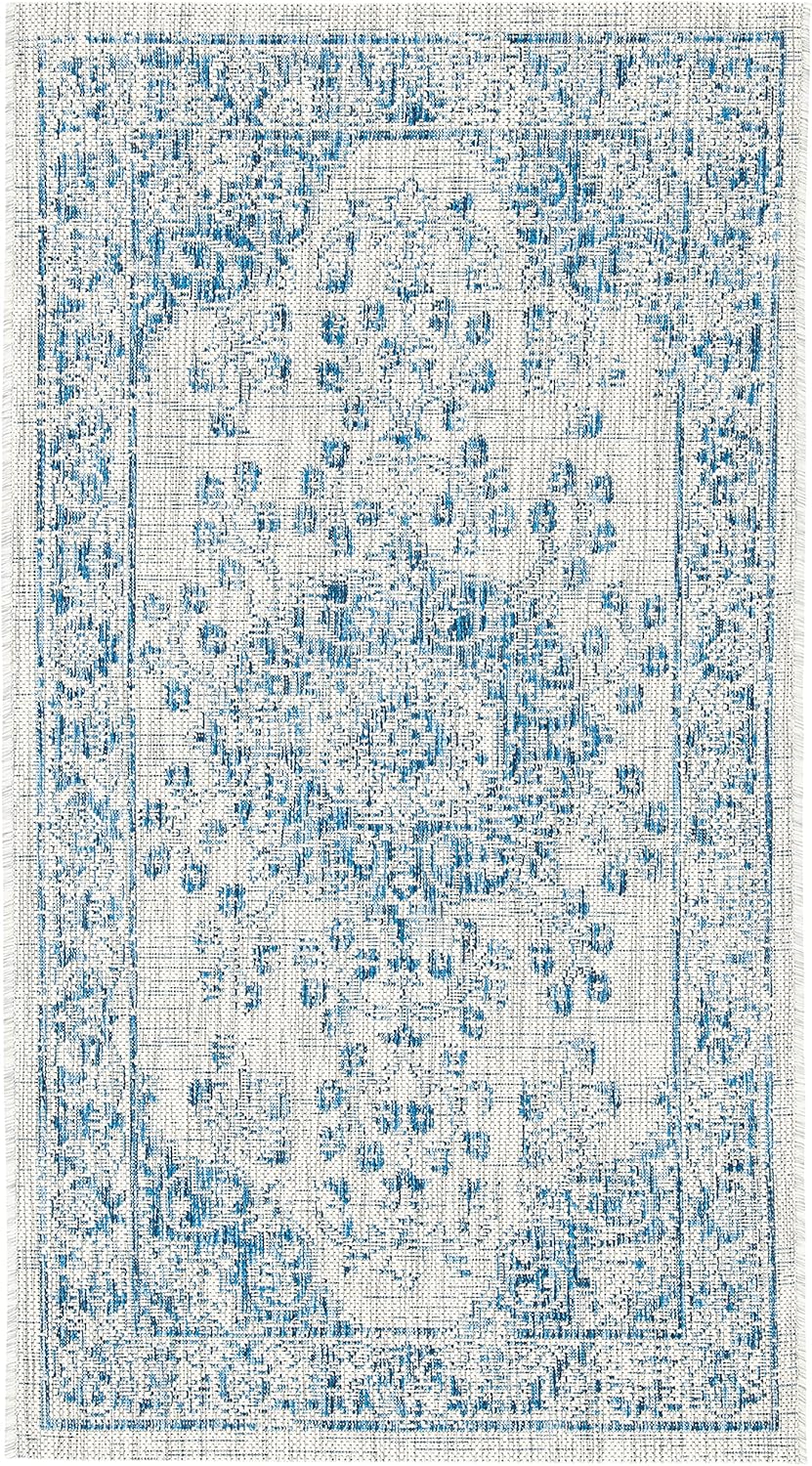 SAFAVIEH Courtyard Collection CY8679 Indoor/ Outdoor Non-Shedding Easy Cleaning Patio Backyard Porch Deck Mudroom Area Rug, 8' x 11', Beige / Black