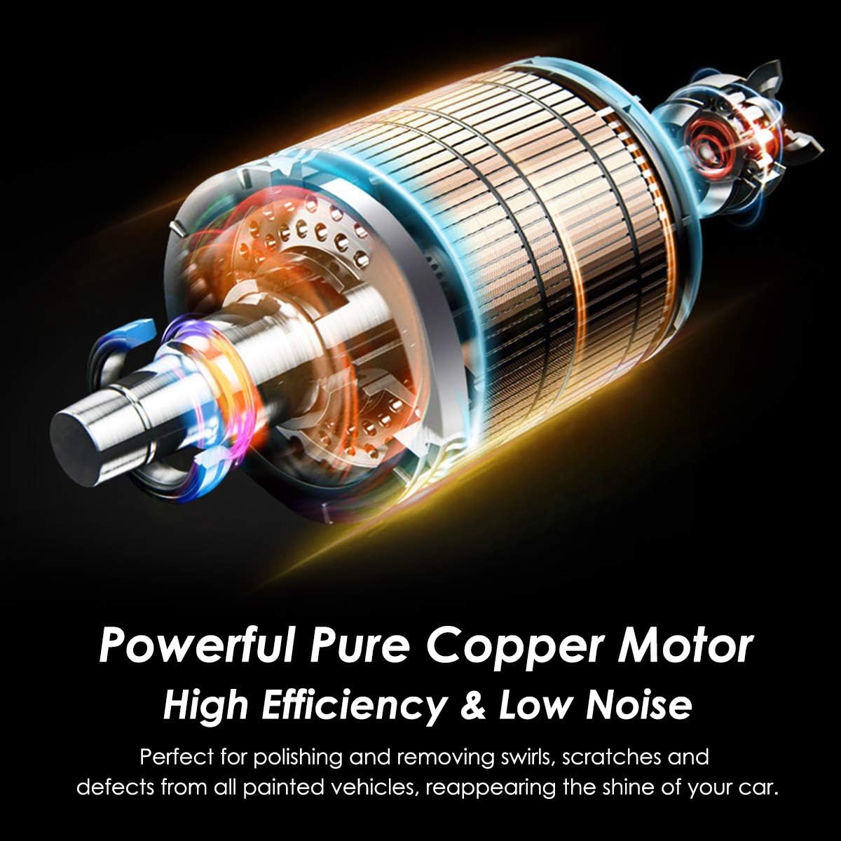 Goplus Electric Car Polisher Variable 6-Speed Rotary Polisher 7