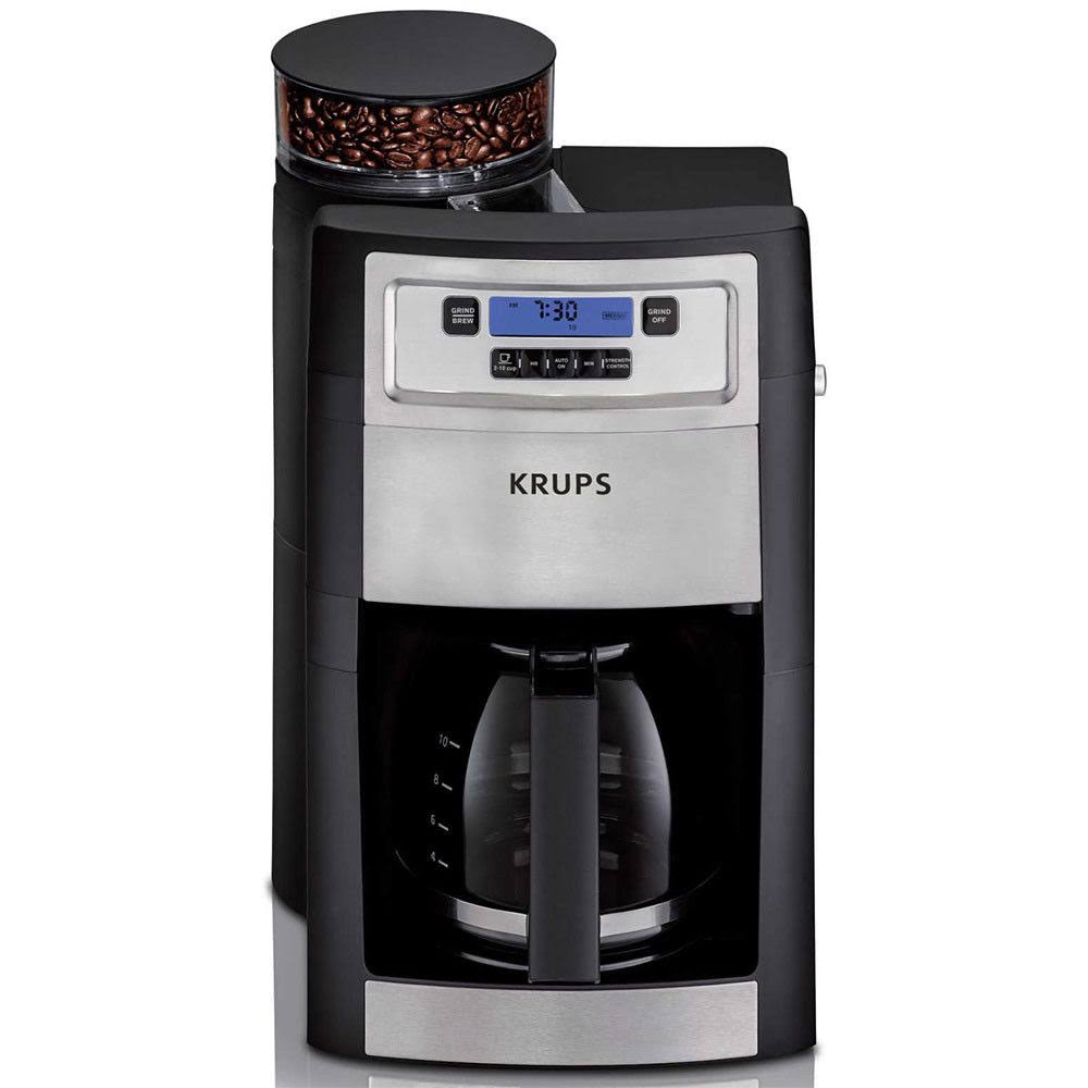 Krups Grind and Brew 10 Cup Programmable Automatic Coffee Maker in Black