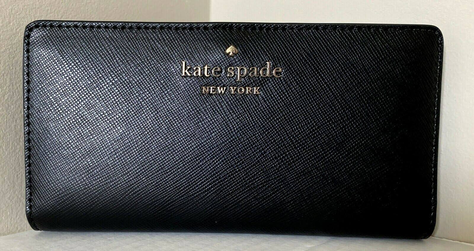 Kate Spade Staci Large Slim Bifold Wallet, Black