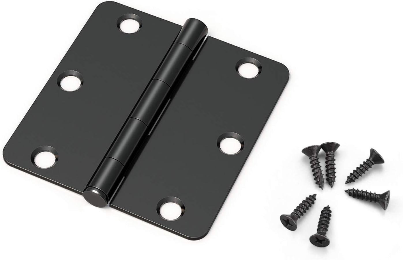 KNOBWELL 30 Pack of Door Hinges Matte Black - 3.5