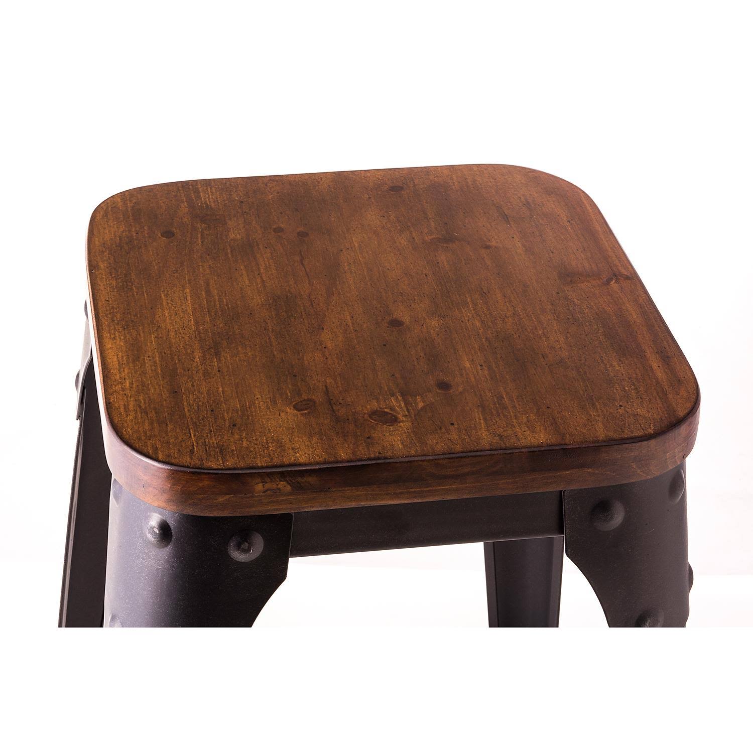 Hillsdale Morris 26x22 Bar Stool, Oak/Black