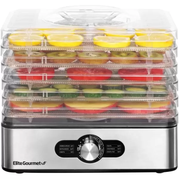 Dehydrators EFD-313B Programmable Food Dehydrator, Food Dehydrator, Adjustable Temperature Controls, Jerky Herbs Fruit Veggies Snacks, 6 Stainless Steel Trays(5 Stainless Steel Trays)