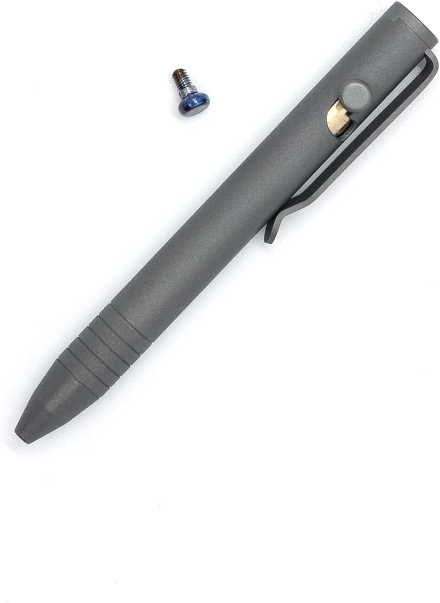 Mini Bolt Action Pen (Titanium - Stonewashed)