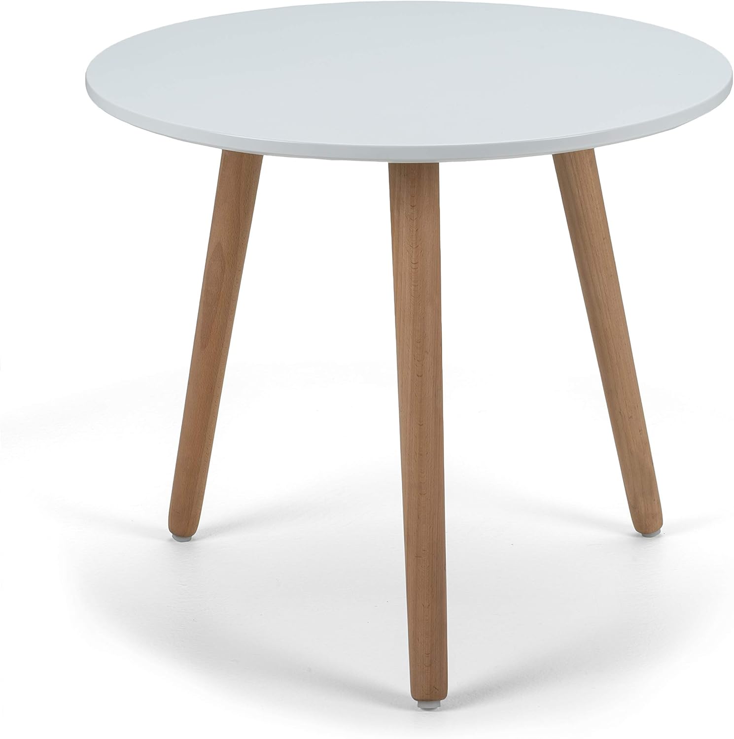 Session Roost End Table, White/Wood Pack of 2