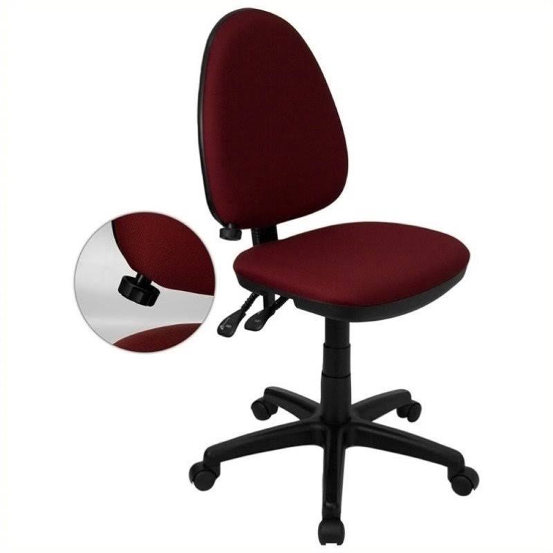 Scranton u0026 Co Mid-Back Task Office Chair Support in Burgundy