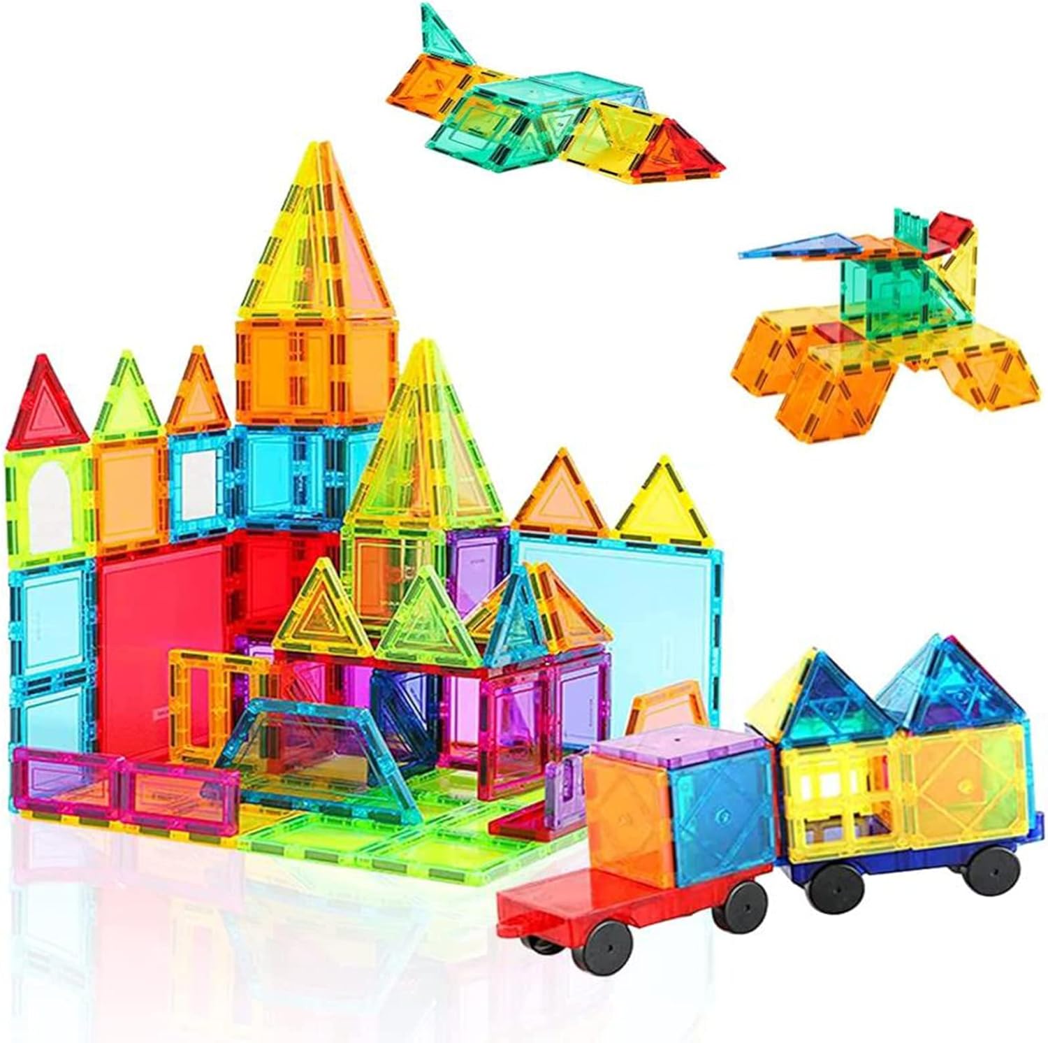 Funny Foal Magnetic Toys 73 Pieces Children Magnetic Blocks -Kids Magnetic Tiles,Toddler Toy,Magnetic for Toddlers Kids Magnetic Building Blocks Preschool Magnet Set Magnetic Stem Toys . Pack of 2