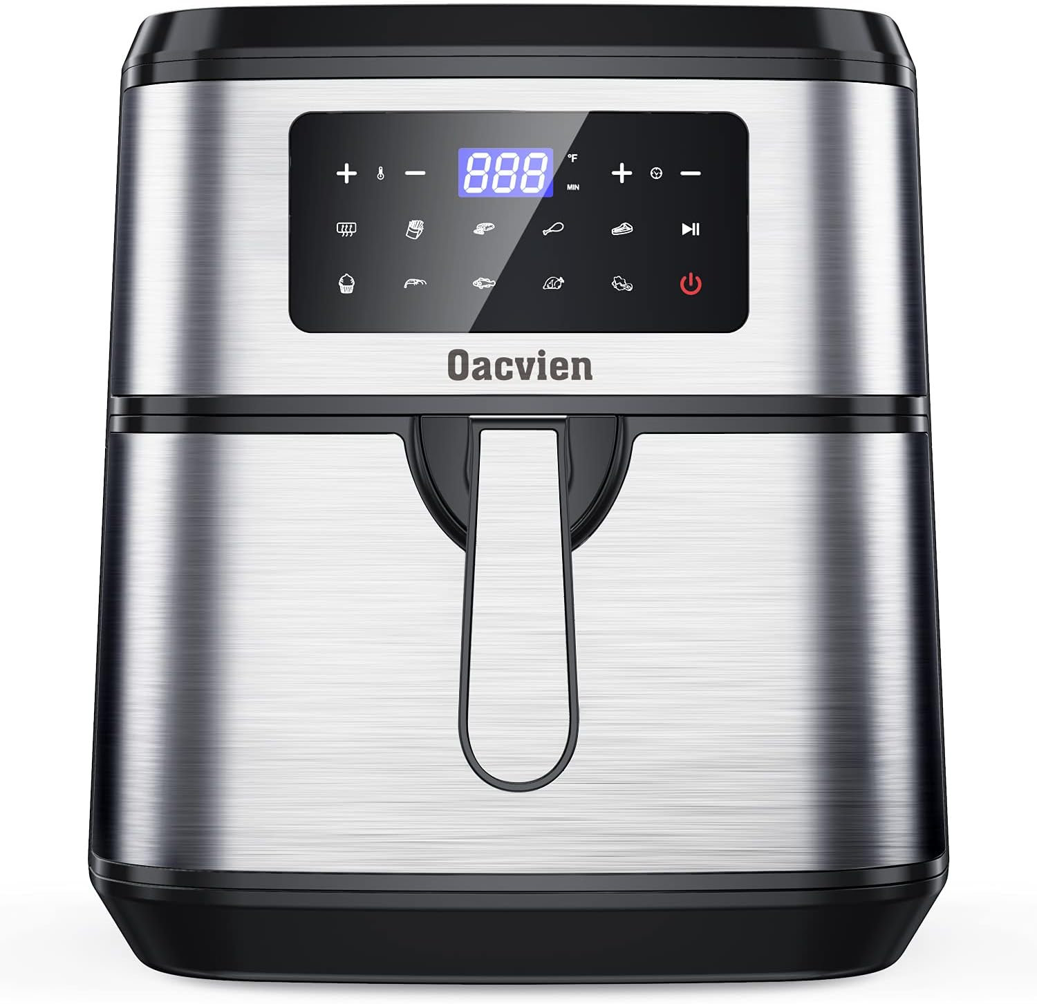Oacvien Large Air Fryer, 9.8 Qt Air Fryers, 9 in 1 XL Air Fryer Oven, Airfryer Oilless Cooker with LCD Touchscreen, Temp and Time Control for Roasts, Bakes, Thaw, Dehydrate, ETL Certified, 1700W