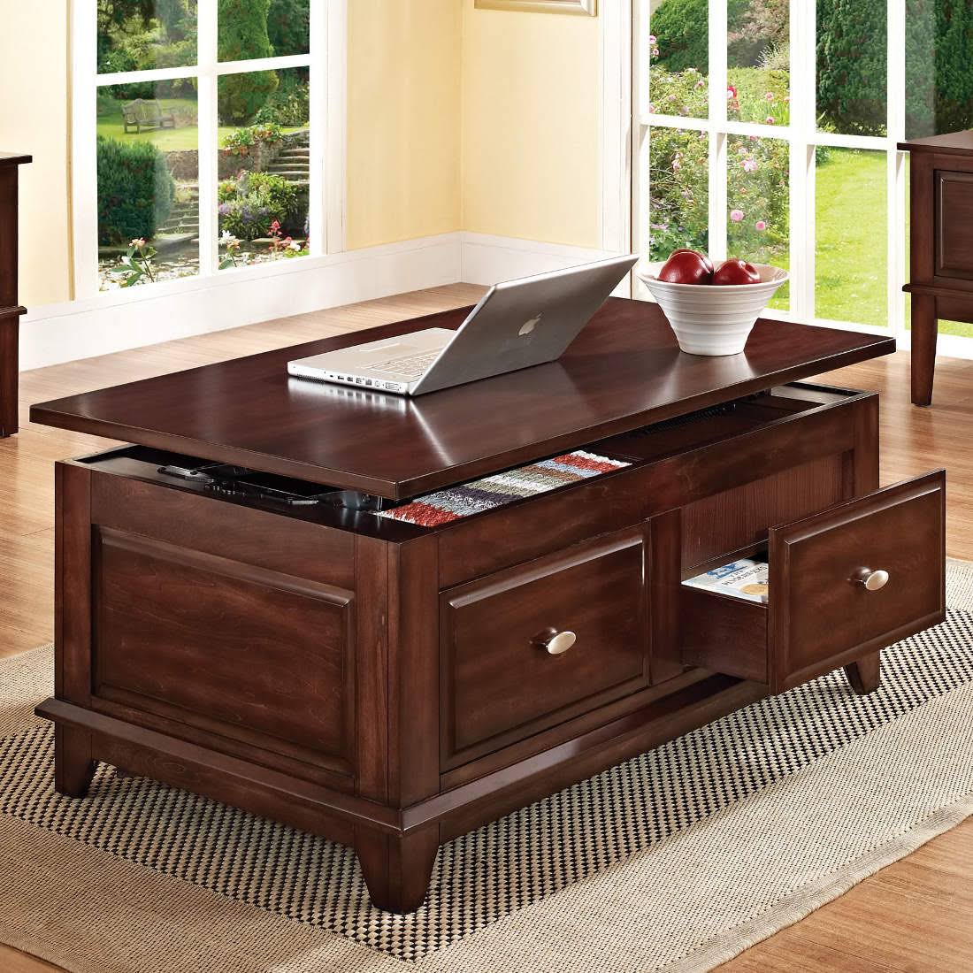 Acme Furniture Mahir Coffee Table with Lift Top, Walnut